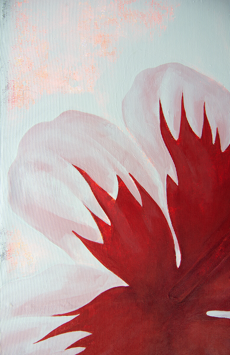 Byobu art detail – acrylic on mesh